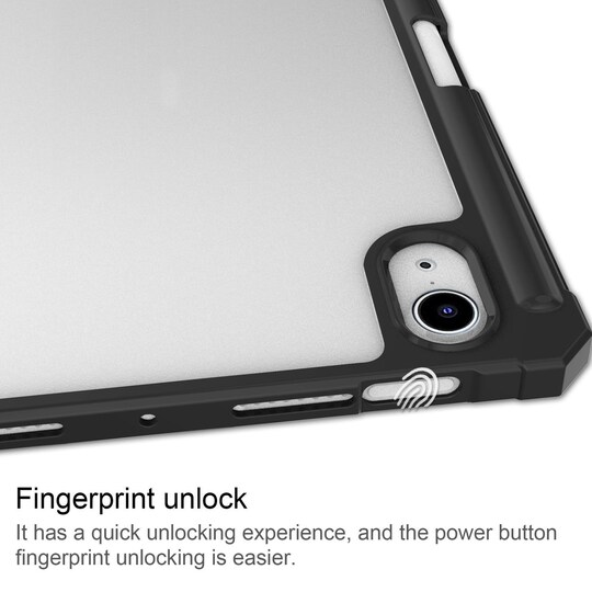 Kynäkotelolla varustettu kotelo, joka on yhteensopiva iPad Mini 6 Black:n kanssa