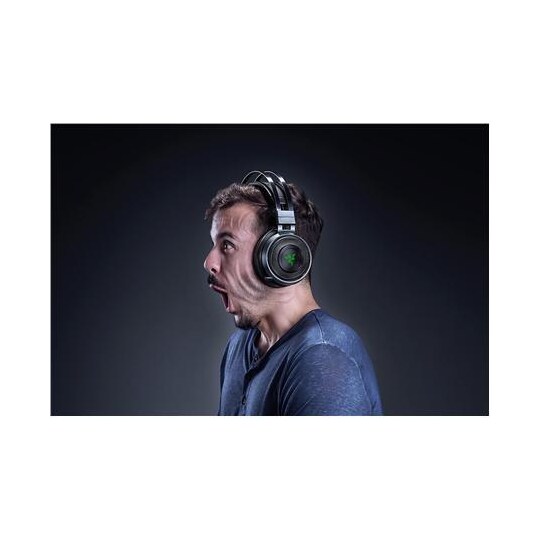 Razer Gaming Headset Xbox Onelle, Langaton, Nari Ultimate, Musta/Vihreä, Sisäänrakennettu mikrofoni