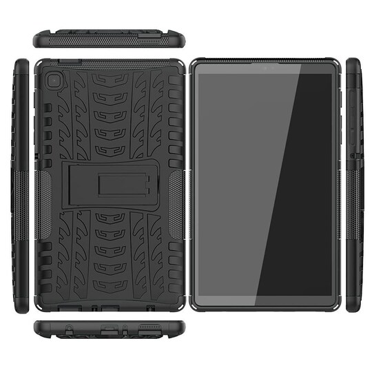 Samsung Galaxy Tab A7 Pieni kotelo jalustalla Musta