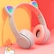 Pelikuulokkeet Cat Ears Bluetooth 5.0 vaaleanpunainen / harmaa