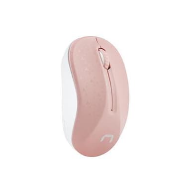 Natec Mouse, Toucan, Langaton, 1600 DPI, Optinen, Pinkki-valkoinen