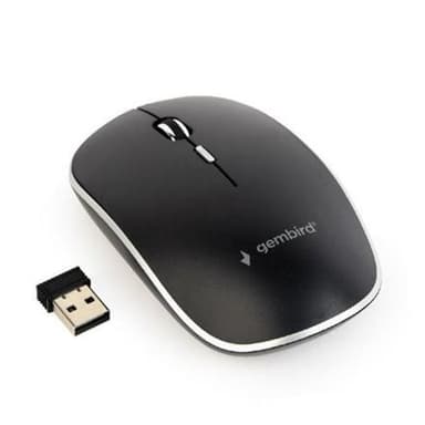 Gembird Silent langaton optinen hiiri MUSW-4BS-01 USB, musta