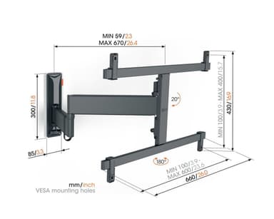 Vogels COMFORT Full Motion+ OLED TV seinäteline TVM3665