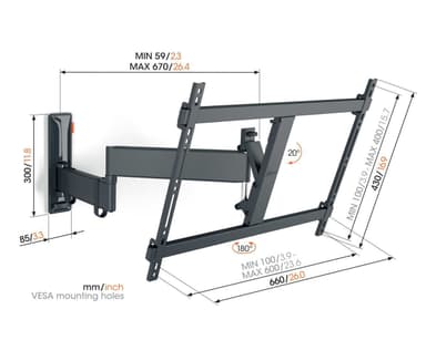 Vogels COMFORT Full Motion+ TV seinäteline TVM3645 (musta)