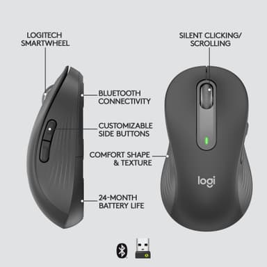 Logitech M650 L langaton hiiri (grafiitti)
