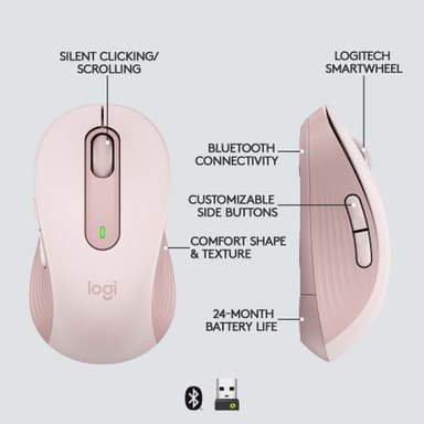 Logitech Signature M650 Large langaton hiiri (ruusu)