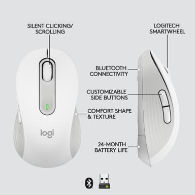 Logitech Signature M650 Large langaton hiiri (valkoinen)