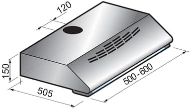 Savo F-1605-B liesituuletin 50 cm mattamusta