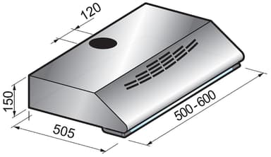 Savo F-1606-B liesituuletin 60 cm mattamusta