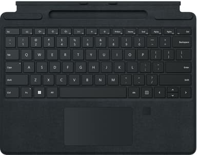 Microsoft Surface Pro 8/9 suojakuori näppäimistöllä + FPR (musta)
