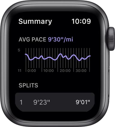 Apple Watch Nike SE 40 mm GPS (harmaa alu./antr. musta sport-ranneke)