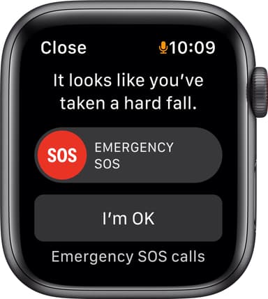 Apple Watch SE 44 mm LTE (harmaa alu./keskiyö sport-ranneke)
