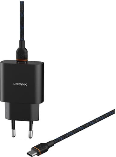 Unisynk USB-C Slim laturi (musta)