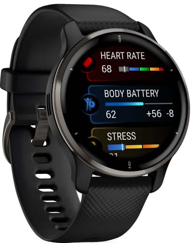 Garmin Venu 2 Plus GPS älykello (musta)