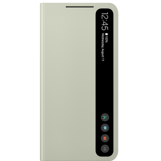 Samsung Galaxy S21 FE Clear View suojakotelo (vihreä)