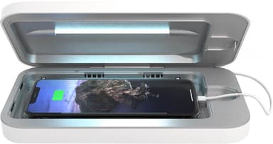 PhoneSoap Go puhelimen desinfiointilaite ja laturi (valkoinen)