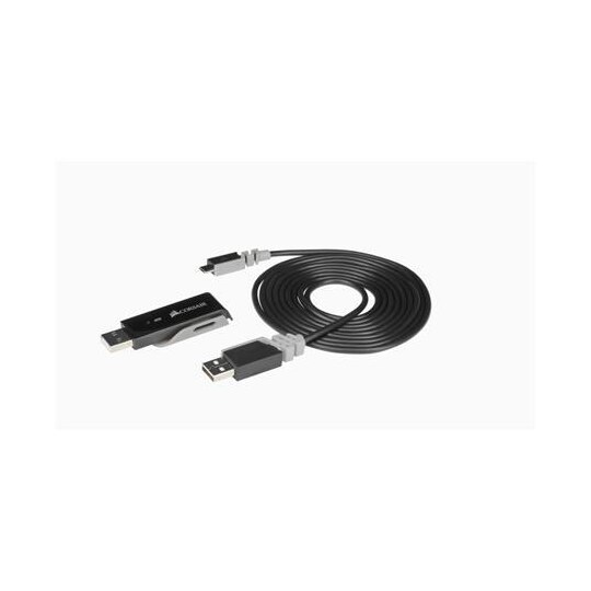 Corsair Premium Gaming Headset VOID RGB ELITE Sisäänrakennettu mikrofoni, musta/valkoinen, korvan päällä
