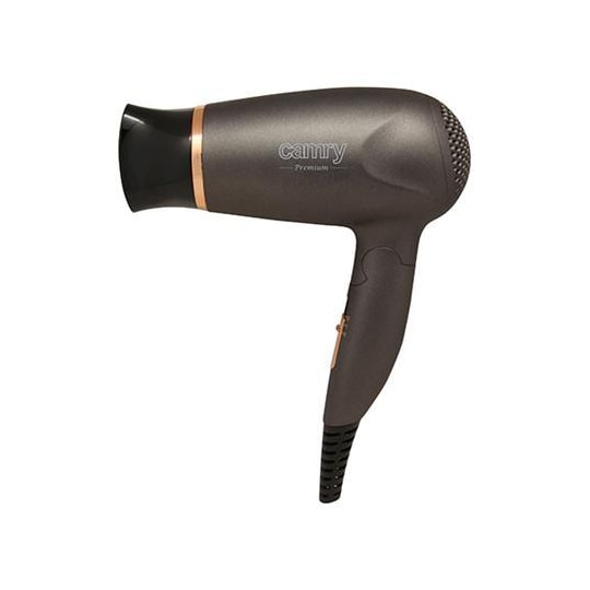 Camry Hair Dryer CR 2261 1400 W, lämpötila-asetusten lukumäärä 2, metallinharmaa/kulta