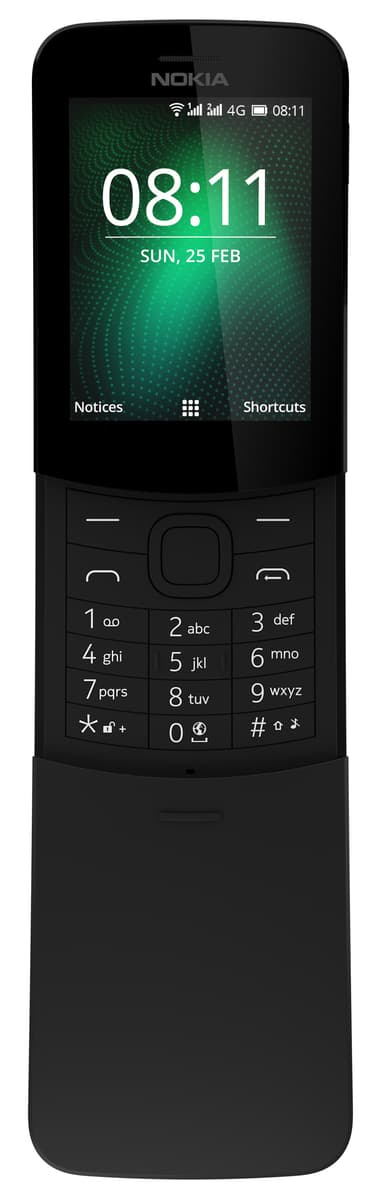 Nokia 8110 4G matkapuhelin (musta)