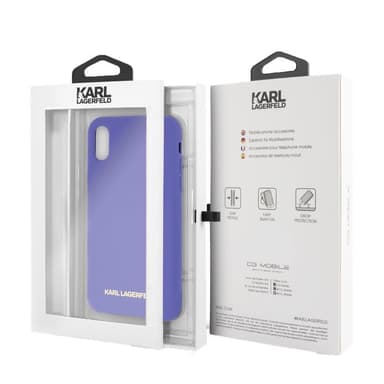 KARL LAGERFELD Gold Logo case for iPhone X/XS, silicone, soft touch, p