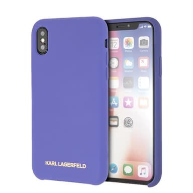 KARL LAGERFELD Gold Logo case for iPhone X/XS, silicone, soft touch, p