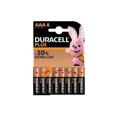 Duracell Plus Extra Life MN2400/LR03 Micro AAA 8 kpl pakkaus