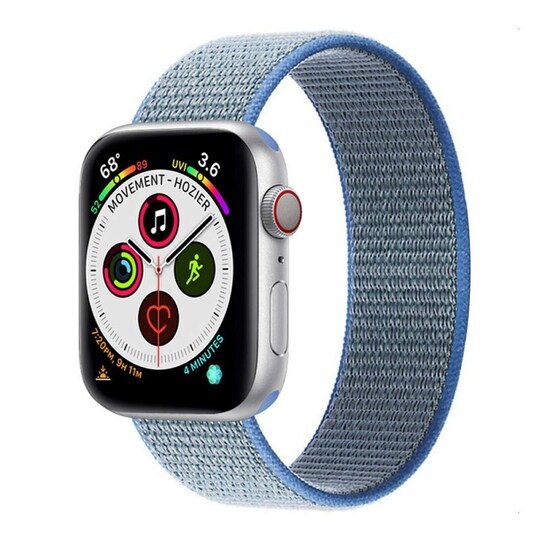 Apple Watch 6 (44 mm) nylonrannekoru - Tahoe Blue
