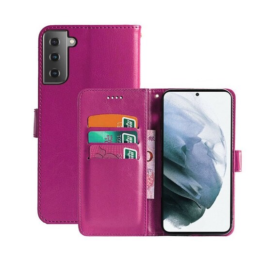 Lompakkokotelo 3-kortti Samsung Galaxy S22  - pinkki