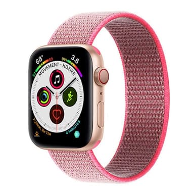 Apple Watch 6 (44 mm) nylonrannekoru - kuuma vaaleanpunainen
