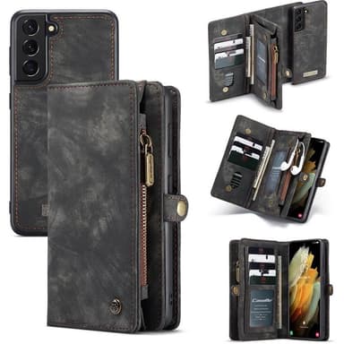 CaseMe Lompakkokotelo 11-kortti Samsung Galaxy S22 Plus  - Musta / har