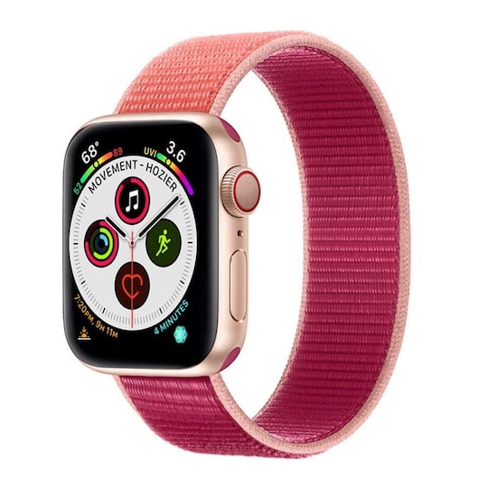 Apple Watch 6 (44 mm) nylonrannekoru - Pomegranate