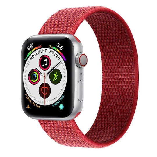 Nylonrannekoru Apple Watch 6 (40 mm) - punainen