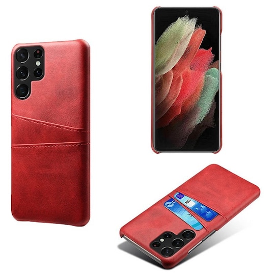 Retro-kuori hedelmäpeleillä Samsung Galaxy S22 Ultra  - punainen