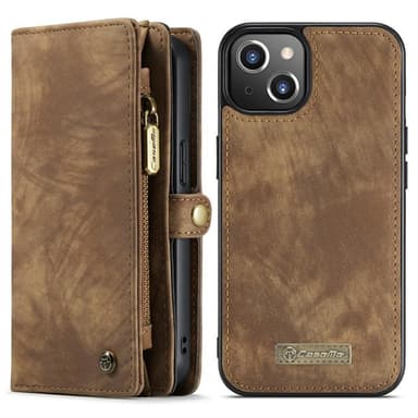 CASEME iPhone 13 Mini 2-in-1 Lompakon Puhelimen Kuori - Ruskea