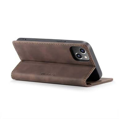 CASEME Retro lompakkokotelo iPhone 13 Prolle - Kahvi