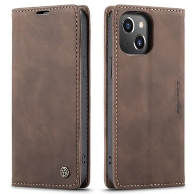 CASEME Retro lompakkokotelo iPhone 13 Prolle - Kahvi