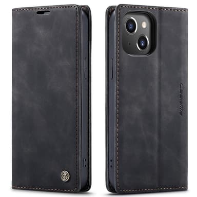 CASEME Retro lompakkokotelo iPhone 13 Prolle - Musta