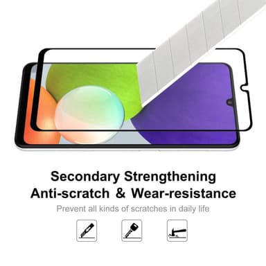 Samsung Galaxy A22 4G HAT PRINCE Täysi peittävä karkaistu lasi