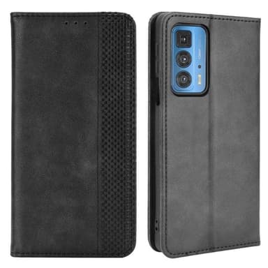 Wallet Stand Flip -puhelinkotelo Motorola Edge 20 Prolle - musta