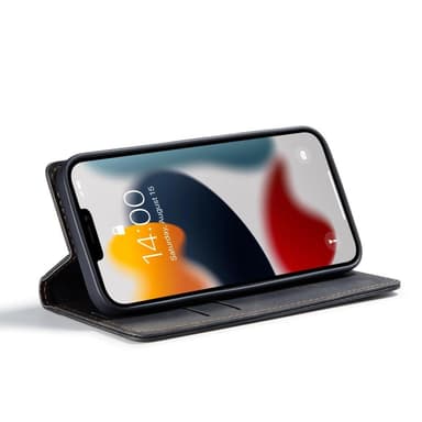 CASEME Retro lompakkokotelo iPhone 13 Prolle - Musta