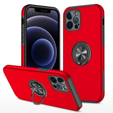 iPhone 13 Pro Max Sormirengas Sivutuen Hybridikotelo - Punainen