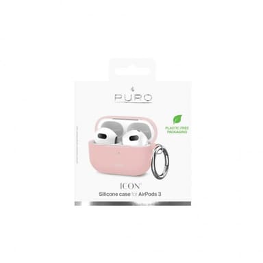 Puro AirPods 3 Kuori Icon Ruusukulta