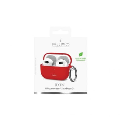 Puro AirPods 3 Kuori Icon Punainen