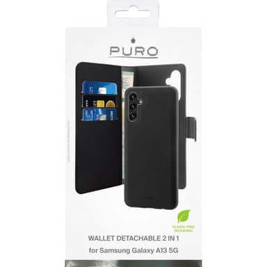 Samsung Galaxy A13 5G Kotelo 2 in 1 Wallet Case Musta