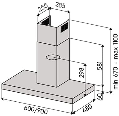 Savo  C-6509-W2 liesituuletin 90 cm valkoinen