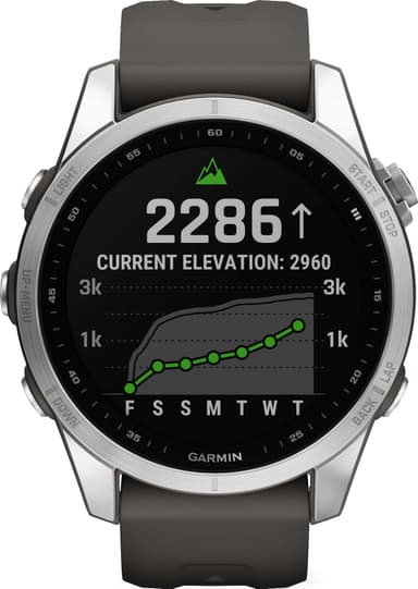 Garmin Fenix 7S älykello, 42mm (grafiitti)