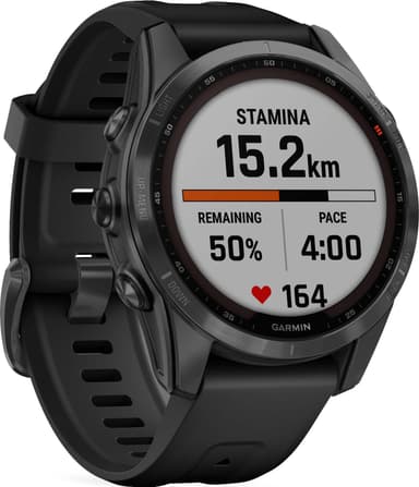 Garmin Fenix 7S Solar älykello, 42mm (musta)