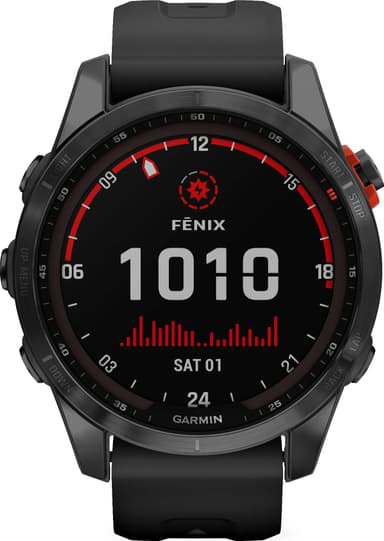 Garmin Fenix 7S Solar älykello, 42mm (musta)