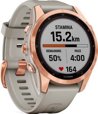 Garmin Fenix 7S Solar älykello, 42mm (hiekka)