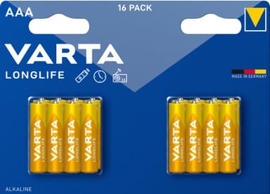 Varta Longlife AAA paristot (16 kpl)